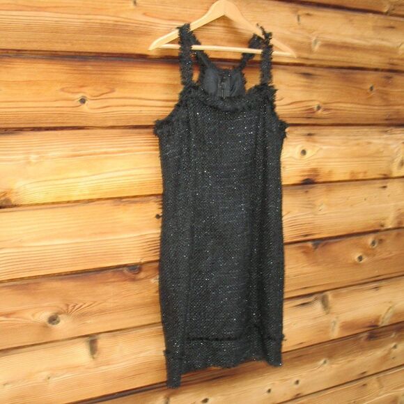 Revolve Alexis Black Metallic Tweed Mini Dress - Picture 2 of 8